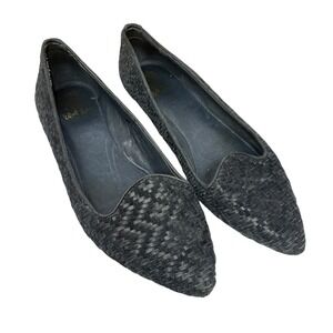 Elliot Lucca Women's Leather Loafers‎ Woven Point Toe Slip Ons Comfort Shoes 9